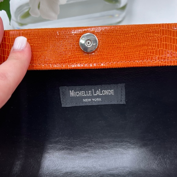 VGUC Michelle LaLonde Orange Clutch/Shoulder Bag - Picture 10 of 10